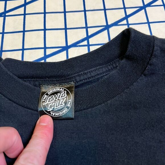 Santa Cruz Japanese Inferno Dot Long Sleeve T-Shirt Black Skater - Picture 6 of 11